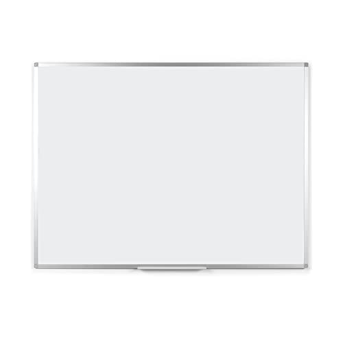 BoardsPlus - Pizarra blanca magnÃ©tica con marco de aluminio y bandeja, 90 x 60 cm
