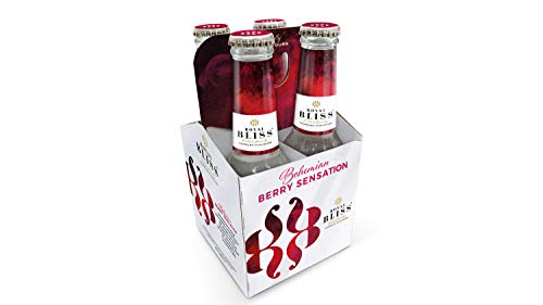 Royal Bliss - Bohemian Berry Sensation premium mixer de frutos rojos, Pack 4 botellas de vidrio, 200 ml