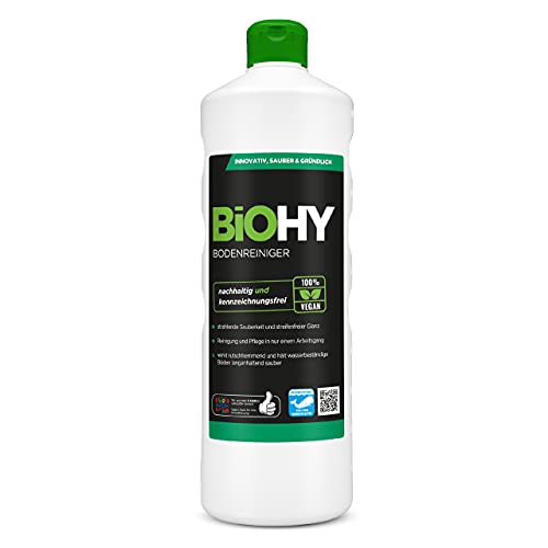 BiOHY Limpiador de suelo (1 botella de 1 litro) | Concentrado para todos los aparatos de limpieza y todos los suelos duros (Bodenreiniger)