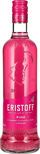 ERISTOFF Pink Vodka Liqueur, Vodka con intenso sabor a fresa, 18 % Vol, 70cL / 700mL