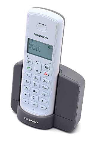 Daewoo TelÃ©fono Inalambrico Dect DTD-1350 | Identificador de Llamadas | Memoria 20 Llamadas | Modo Eco | Color Blanco