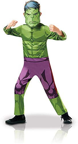 Rubies Hulk Marvel Avengers Disfraz clÃ¡sico para niÃ±os, Color verde, M (640838M)