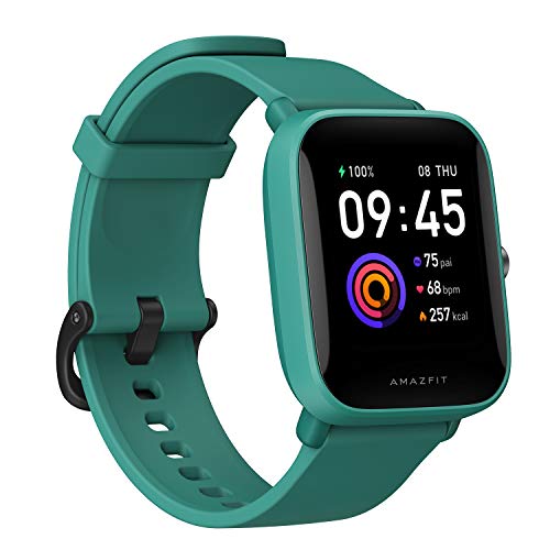 Amazfit Bip U Series Smartwatch Fitness Reloj Inteligente 60+ Modos Deportivos 1.43' Pantalla tÃ¡ctil a Color Grande 5 ATM (SpO2) OxÃ­geno en Sangre Frecuencia CardÃ­aca, Verde