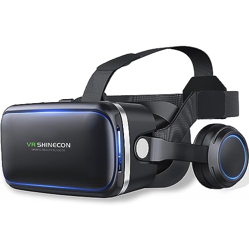 FIYAPOO 3D VR Gafas Realidad Virtuales, VR Glasses VisiÃ³n PanorÃ¡mico 360 Grado PelÃ­cula 3D Juego Immersivo para MÃ³viles 4.7-6.53 Pulgada Inteligentes por Android/iPhone (Gafas VR con Auriculares)