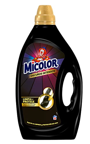 Micolor Gel Oscuros Intensos (28 lavados), detergente lÃ­quido para lavadora con tecnologÃ­a de reparaciÃ³n de fibras, jabÃ³n para ropa