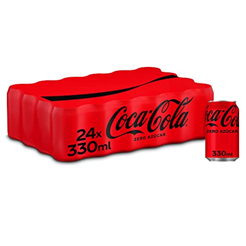Coca-Cola Zero AzÃºcar - Refresco de cola sin azÃºcar, sin calorÃ­as - Pack 24 latas 330 ml