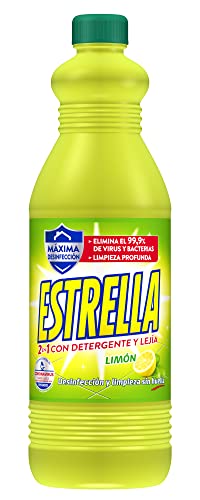 Estrella 2 en 1 LejÃ­a con Detergente LimÃ³n, DesinfecciÃ³n y limpieza sin huella para el hogar - 1,43 litros