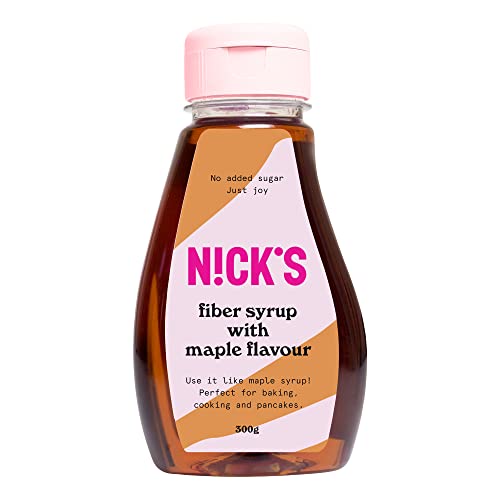 NICKS Fiber Syrup (300g) Siropes de fibra con sabor a Arce sin azÃºcar aÃ±adido | Edulcorante alternativo de azÃºcar | Sin gluten