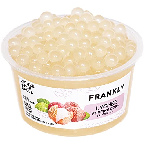 FRANKLY Popping Boba - Esferas de fruta para Bubble tea, tÃ© de burbujas, yogur, pasteles y dulces (Litchi, 450g)