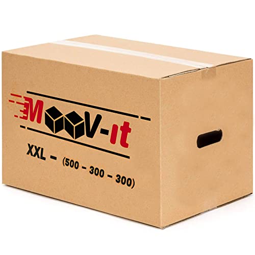Pack de 20 cajas de cartÃ³n para mudanza, reforzado y resistente. Cajas de embalaje para envÃ­os con asas.Para almacenaje y Embalaje.Reutilizables. (20Ud. (50x30x30cm))