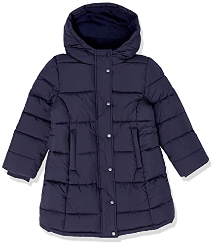 Amazon Essentials Long Heavy-Weight Hooded Puffer Jackets Chaqueta, Azul Marino, 4 aÃ±os