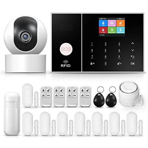Sistema de seguridad para el hogar, sistema de alarma inalÃ¡mbrico de cÃ¡mara de vigilancia de 1080p con sirena de alarma de 120dB Compatible con Alexa Google
