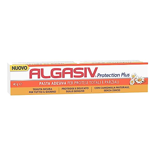 Algasiv Protection Plus Crema Fijadora PrÃ³tesis Dentales Totales Y Parciales, 40 g