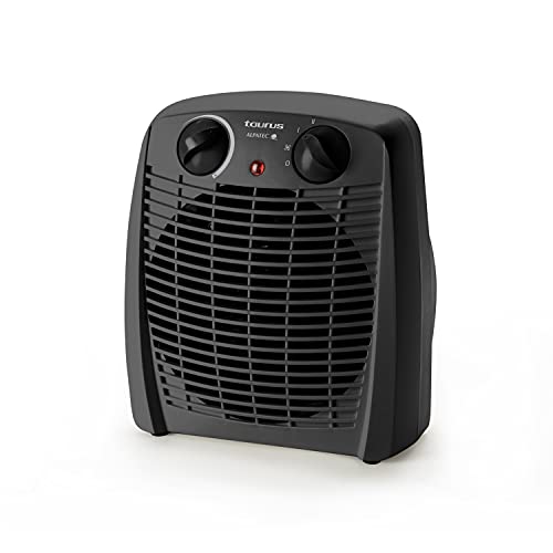 Taurus Gobi-Calefactor, termoventilador, silencioso, 2000 W, termostato Ajustable, funciÃ³n ventilaciÃ³n, 2 Posiciones de Calor, asa de Transporte, plastico, Negro