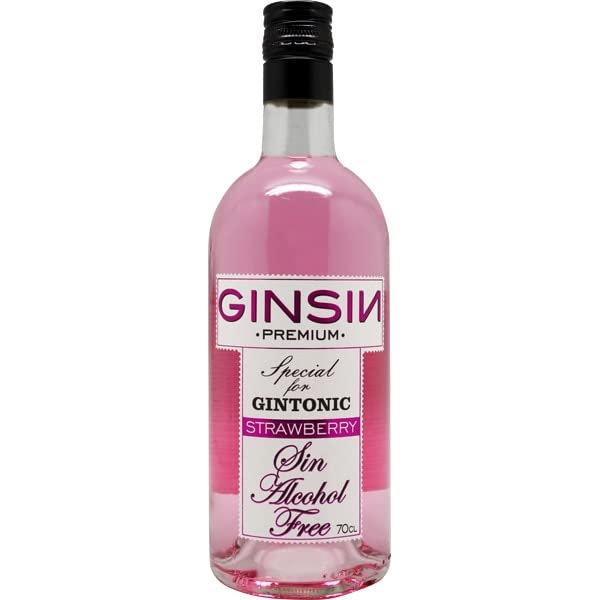 GINSIN Ginebra sin alcohol strawberry botella 70 cl