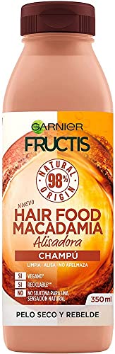 Garnier Fructis Hair Food ChampÃº de Macadamia Alisadora para Pelo Seco y Rebelde - 350 ml