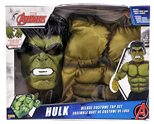 Rubies Avengers - Disfraz de Hulk infantil, con pecho, mÃ¡scara y guantes, talla M ( Spain 34101)