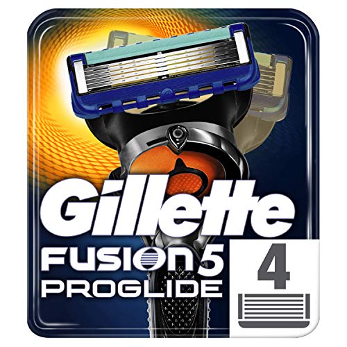 Gillette Fusion 5 ProGlide Cuchillas de Afeitar Hombre con TecnologÃ­a FlexBall, Paquete de 4 Cuchillas de Recambio