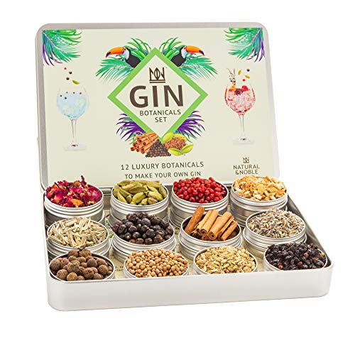 Gin Botanicals Kit de regalo de infusiones para gin-tonic, juego de 12 ingredientes botÃ¡nicos y especias para ginebra