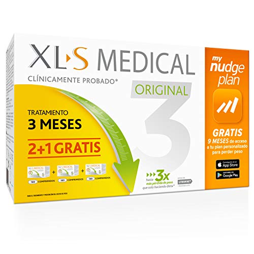 XLS Medical Original Pack 3 meses de tratamiento (540 comprimidos) - Pierde 3 veces mÃ¡s peso que sÃ³lo haciendo Dieta - Incluye Servicio de Nutricionista