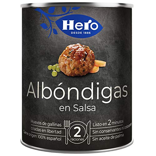 Hero Platos Preparados AlbÃ³ndigas en Salsa de Guisantes - Pack de 4 x 430 g