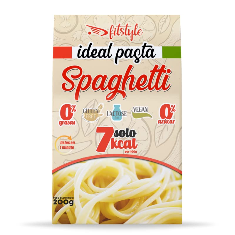 FITstyle Pasta Konjac Spaghetti 200g | Pasta sin hidratos | Saciante y sin calorÃ­as | Ideal para dietas y perder peso | Apto para dietas Keto y Paleo